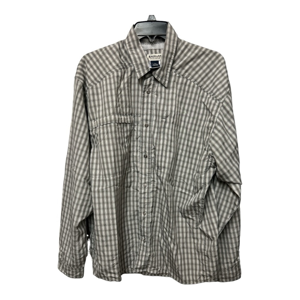 Magellan Mens No FLY Zone Fishing Gear Snap Loose Vented Fishing Shirt XL